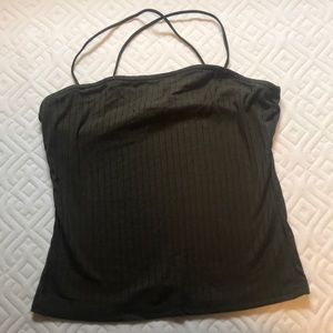 Forest green spaghetti strap tank